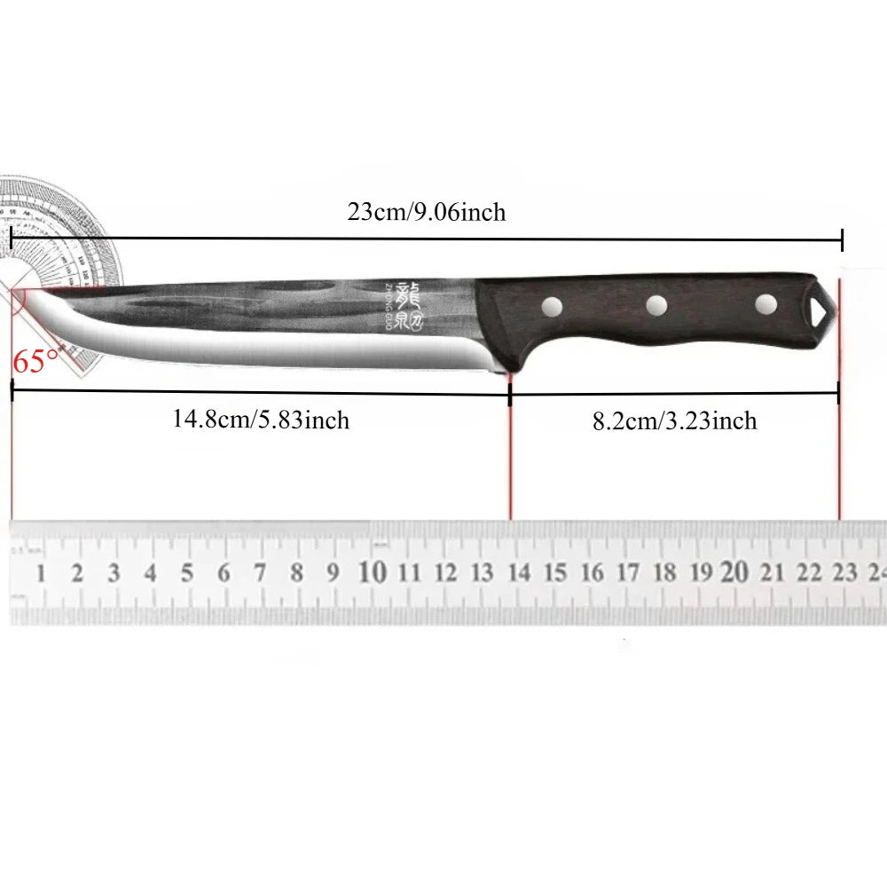 PLYS Hand-Forged Boning Knife – 14.8" Stainless Steel Butcher Boning Knife Axl