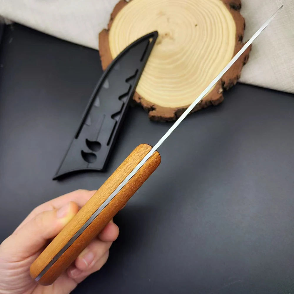 5.8" Boning Knife – Stainless Steel, Wood Handle & Sheath Boning Knife Axl