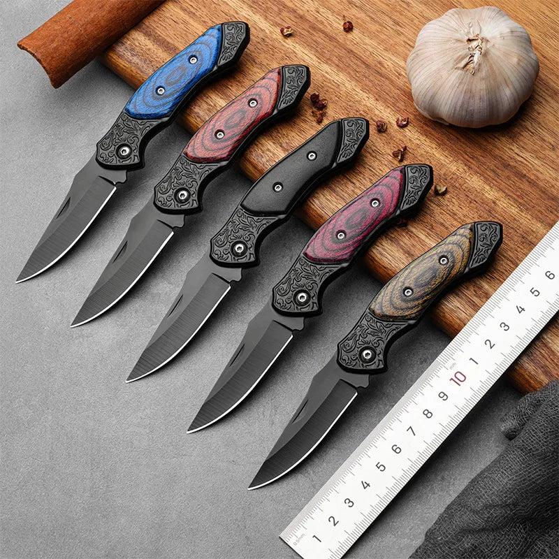 Folding Pocket Knife – Stainless Steel EDC Camping Outdoor Knife Folding Pocket Knife Axl