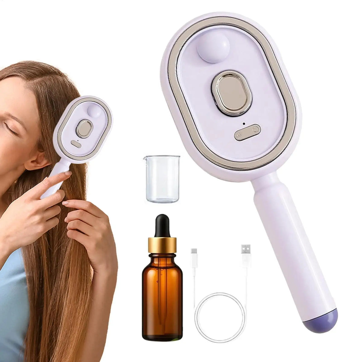Rechargeable Steam Hair Brush – Detangling & Smoothing Comb Steam Hair Brush Axl