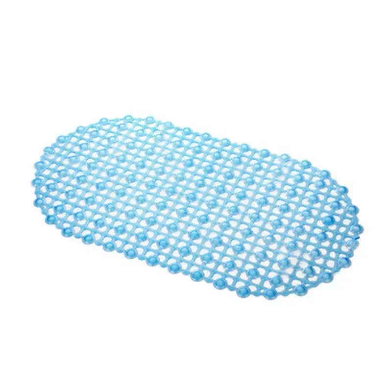 PVC Non-Slip Bath Mat with Suction Cups & Massage Nodes Bath Shower Mat Axl Blue