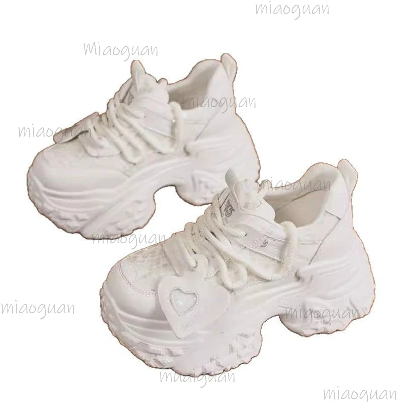 Women's 7CM Chunky Platform Sneakers – Non-Slip Zip Casual Platform Sneakers Axl