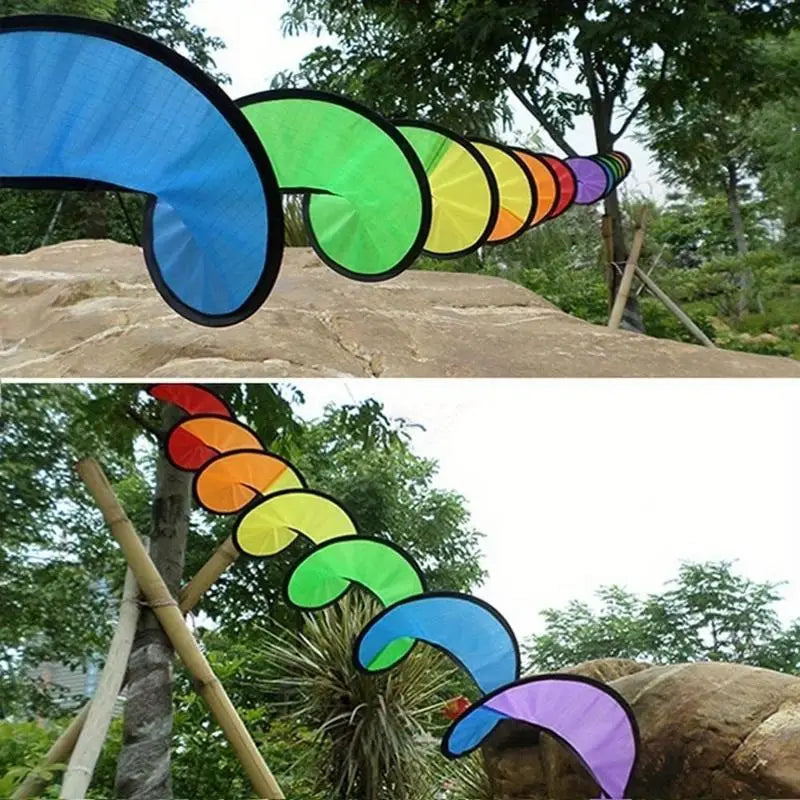 Rainbow Spiral Windmill Wind Spinner – Garden & Camping Decor Wind Spinner Axl