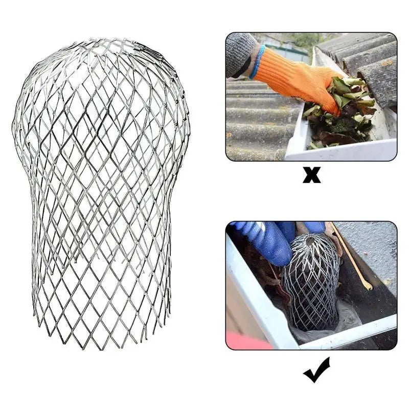 Gutter Downspout Leaf Filter – Iron Mesh Drain Guard Gutter Downspout Filter Axl
