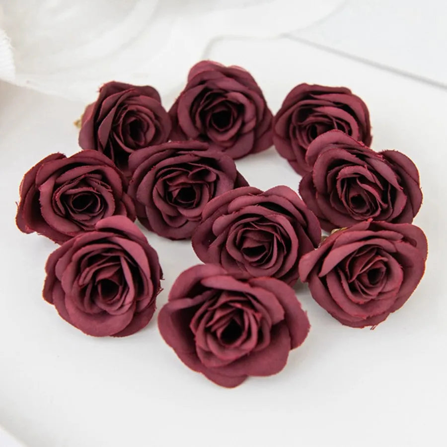 Silk Artificial Rose Heads 5/10Pcs – Wedding & Home Décor Artificial Silk Flowers Axl Color 7 10pcs