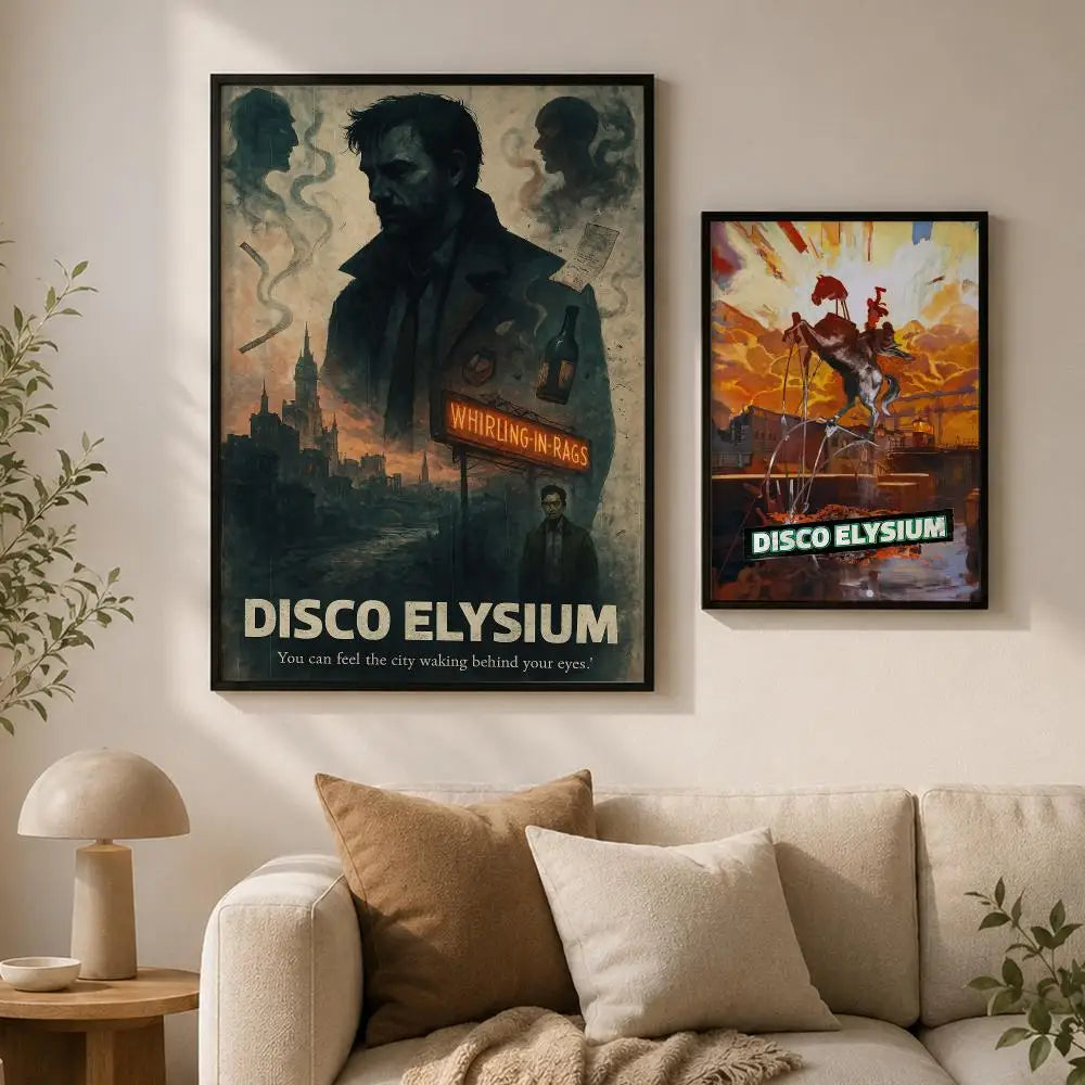 Disco Elysium Poster – Self-Adhesive HD Wall Art Decor Decorative Wall Poster Axl