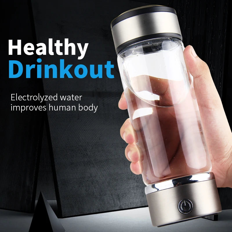 Hydrogen Water Generator Bottle – Portable Alkaline Ionizer Hydrogen Water Bottle Axl