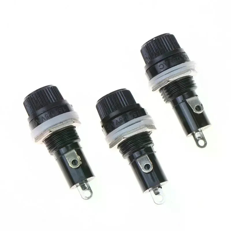 10-Pack 5x20mm Glass Fuse Holders – Panel Mount DIY Socket Fuse Holder Socket Axl