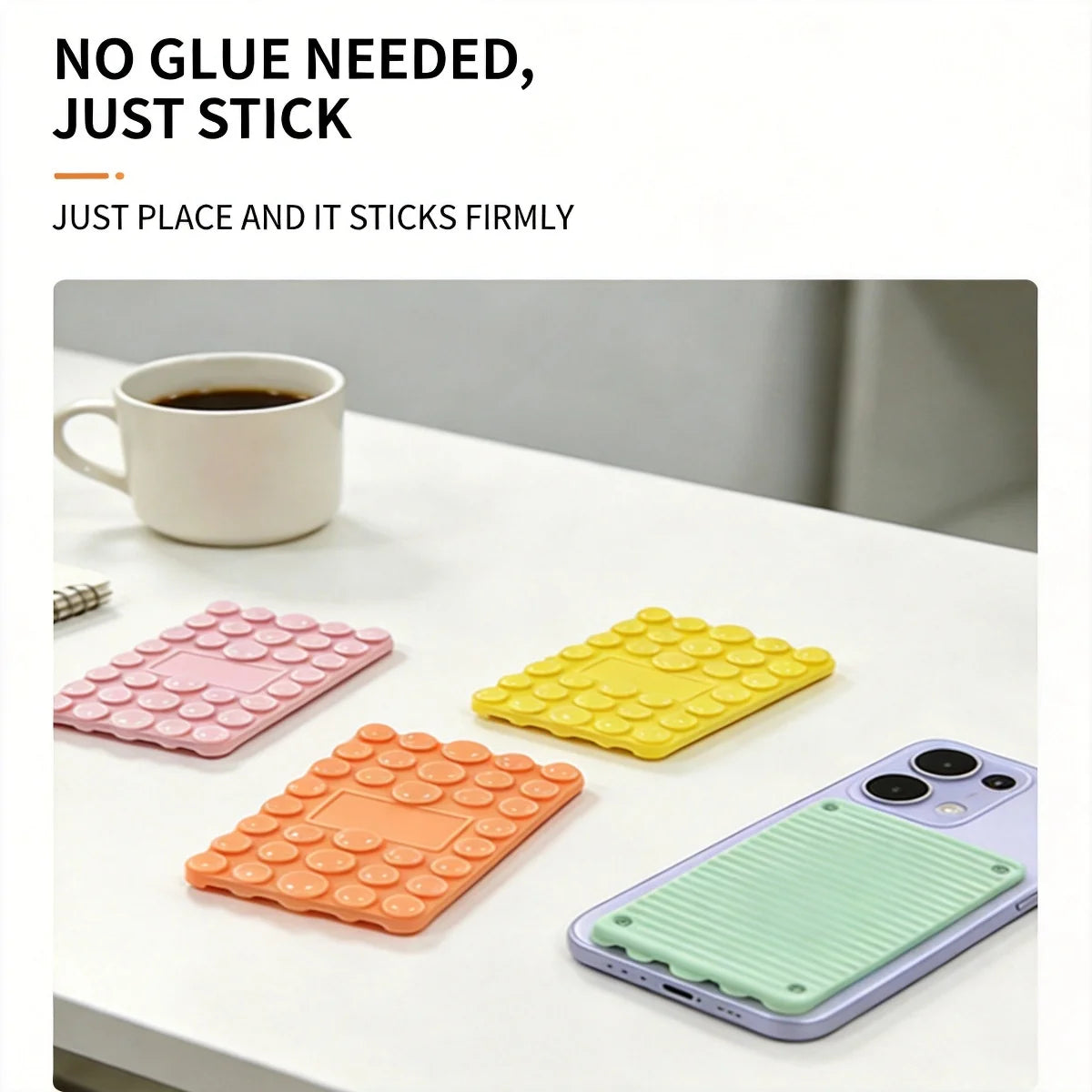 Silicone Suction Cup Phone Stand – Foldable Multi-Angle Holder Phone Stand Holder Axl