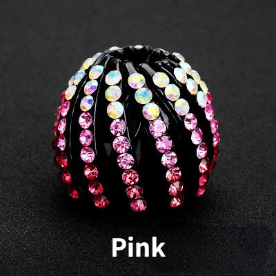 Bird Nest Claw Clip Rhinestone Hairpin for Women & Girls Hair Claw Clip Axl Pink