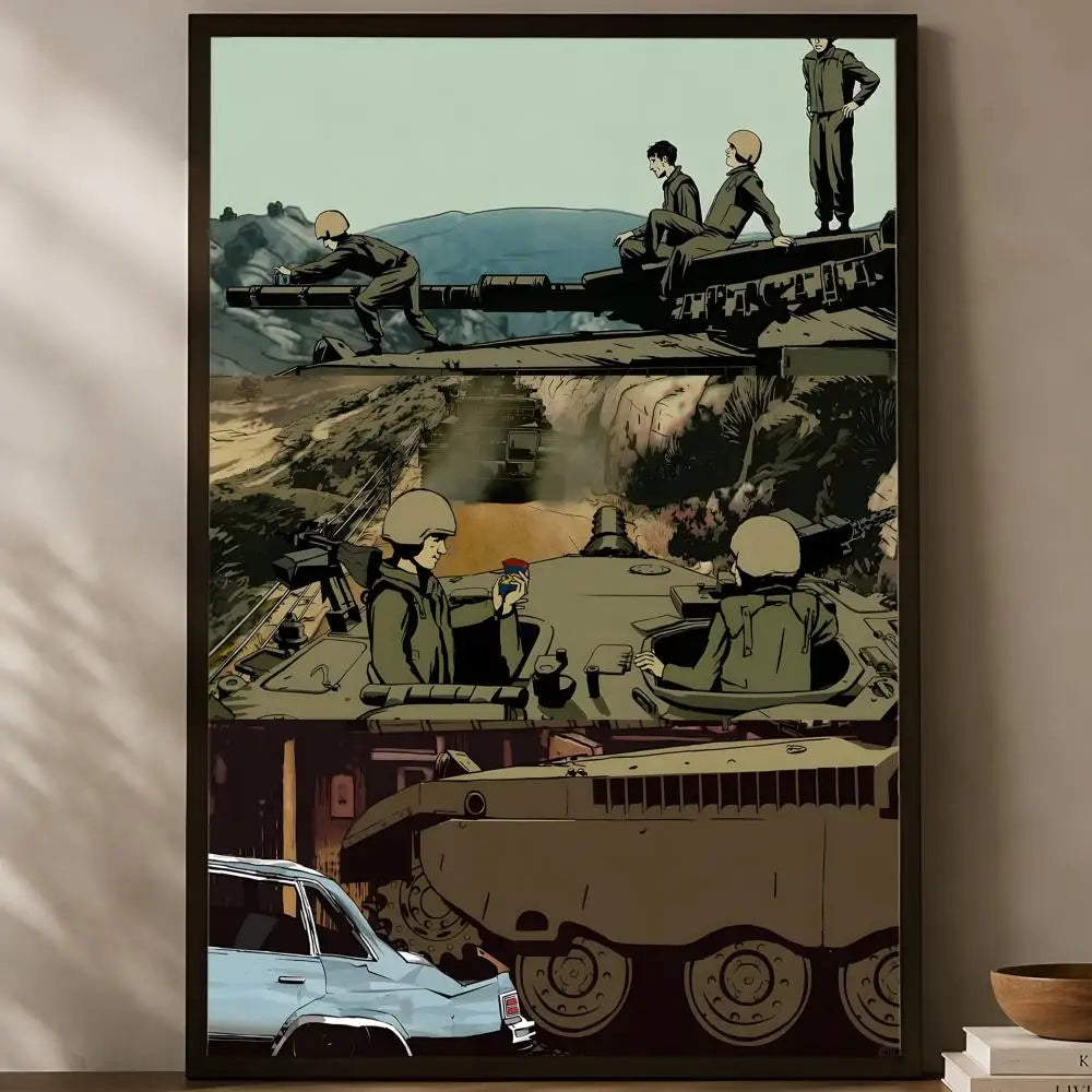 Waltz With Bashir Movie Poster – HD Self-Stick PVC Wall Art Movie Wall Poster Axl White11 50X70cmNoframe