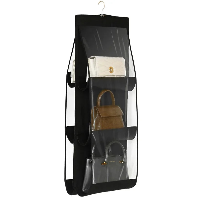 Double-Sided Hanging Wardrobe Bag Organizer | Multi-Layer Hanging Wardrobe Organizer Axl black