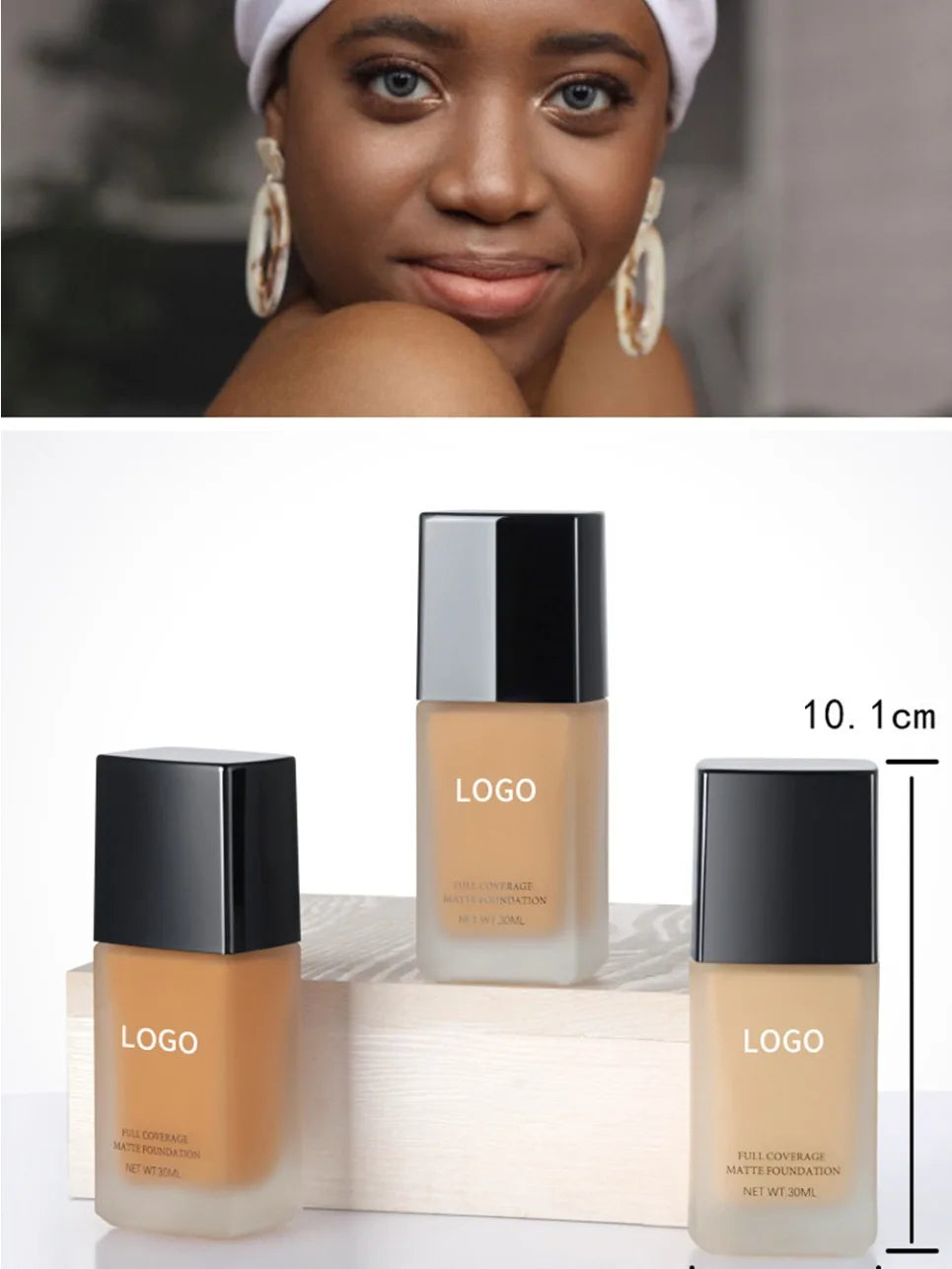 30ml Full Coverage Liquid Foundation – Vegan Private Label Liquid Foundation Axl