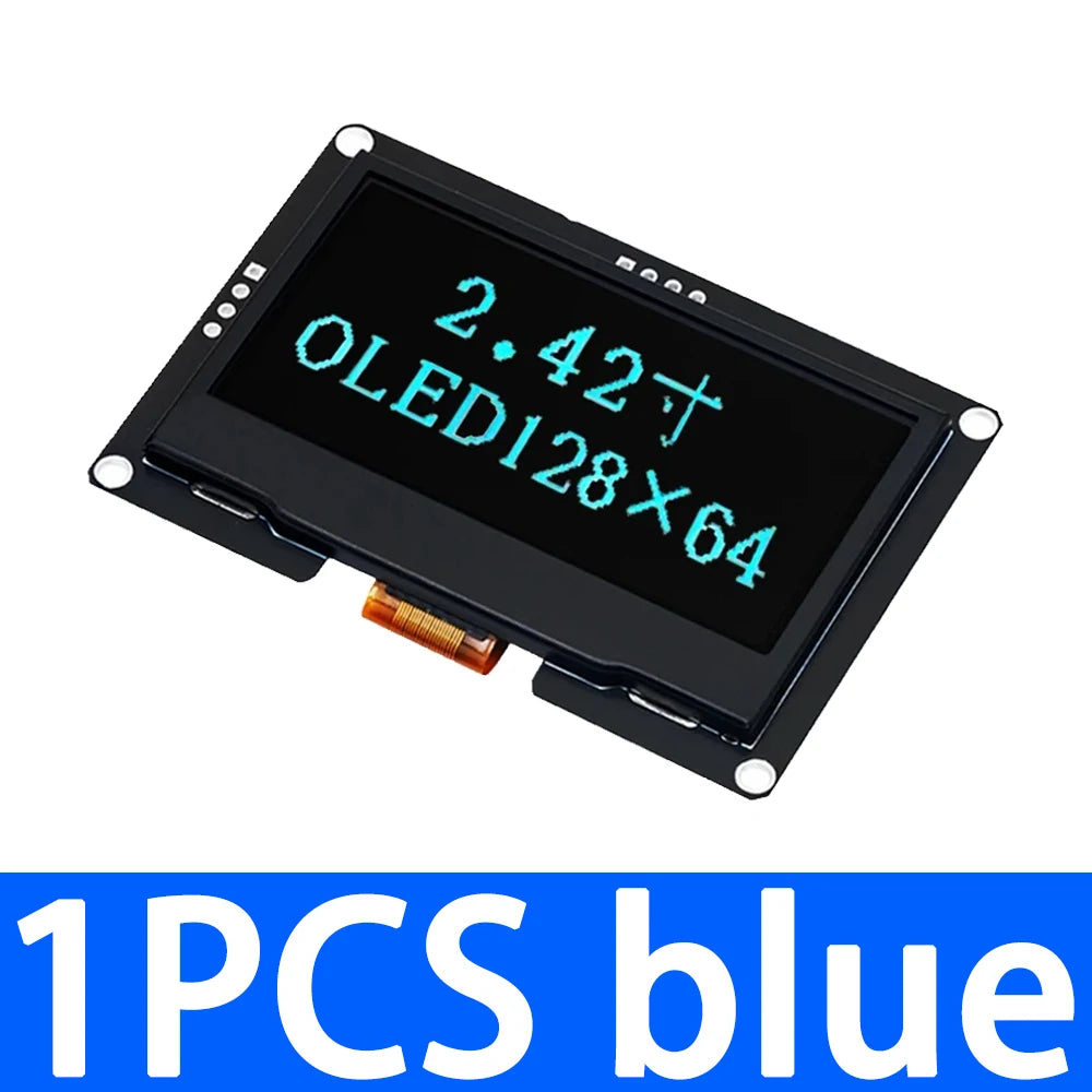 2.42" 128x64 OLED Display Module – I2C & SPI, White/Blue OLED Display Module Axl Blue