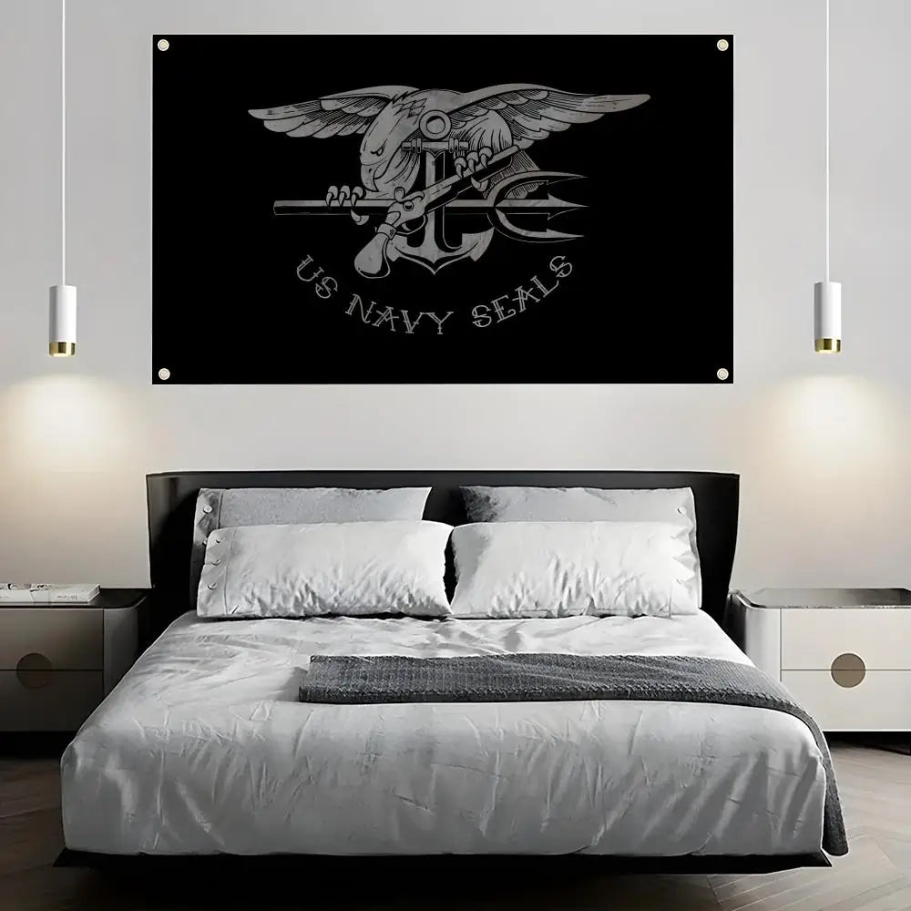 US Navy SEALs Flag – Indoor & Outdoor Wall Banner | 6 Sizes Decorative Flag Banner Axl