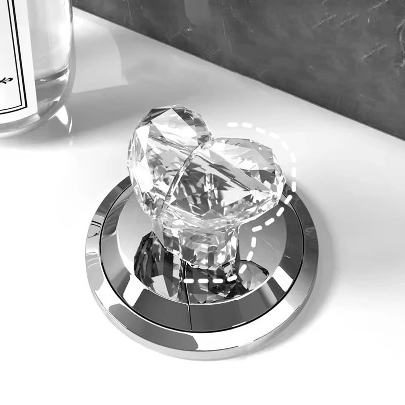 Heart Shaped Toilet Flush Button Helper – Acrylic Press Cap Toilet Button Cap Axl