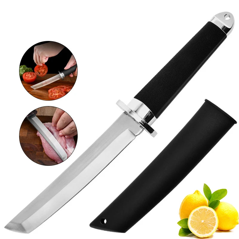 Samurai Style Kitchen Knife – Sharp Stainless Steel Blade Kitchen Chef Knife Axl