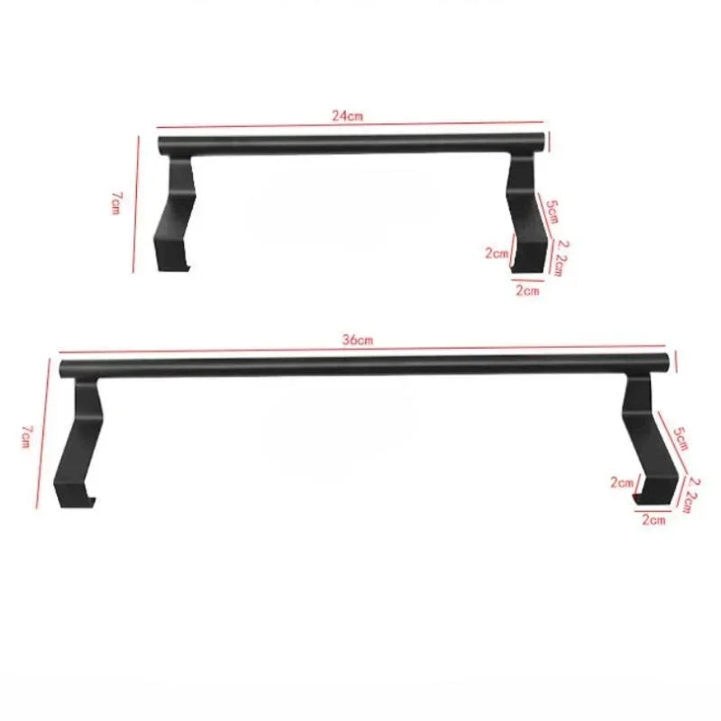 Over Cabinet Door Towel Rack – Punch-Free Stainless Steel Bar Cabinet Door Towel Rack Axl S and L-3687