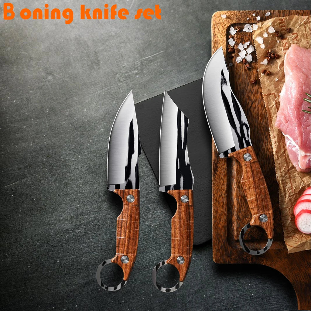 Hand-Forged Carbon Steel Boning & Multipurpose Kitchen Knife Kitchen Boning Knife Axl