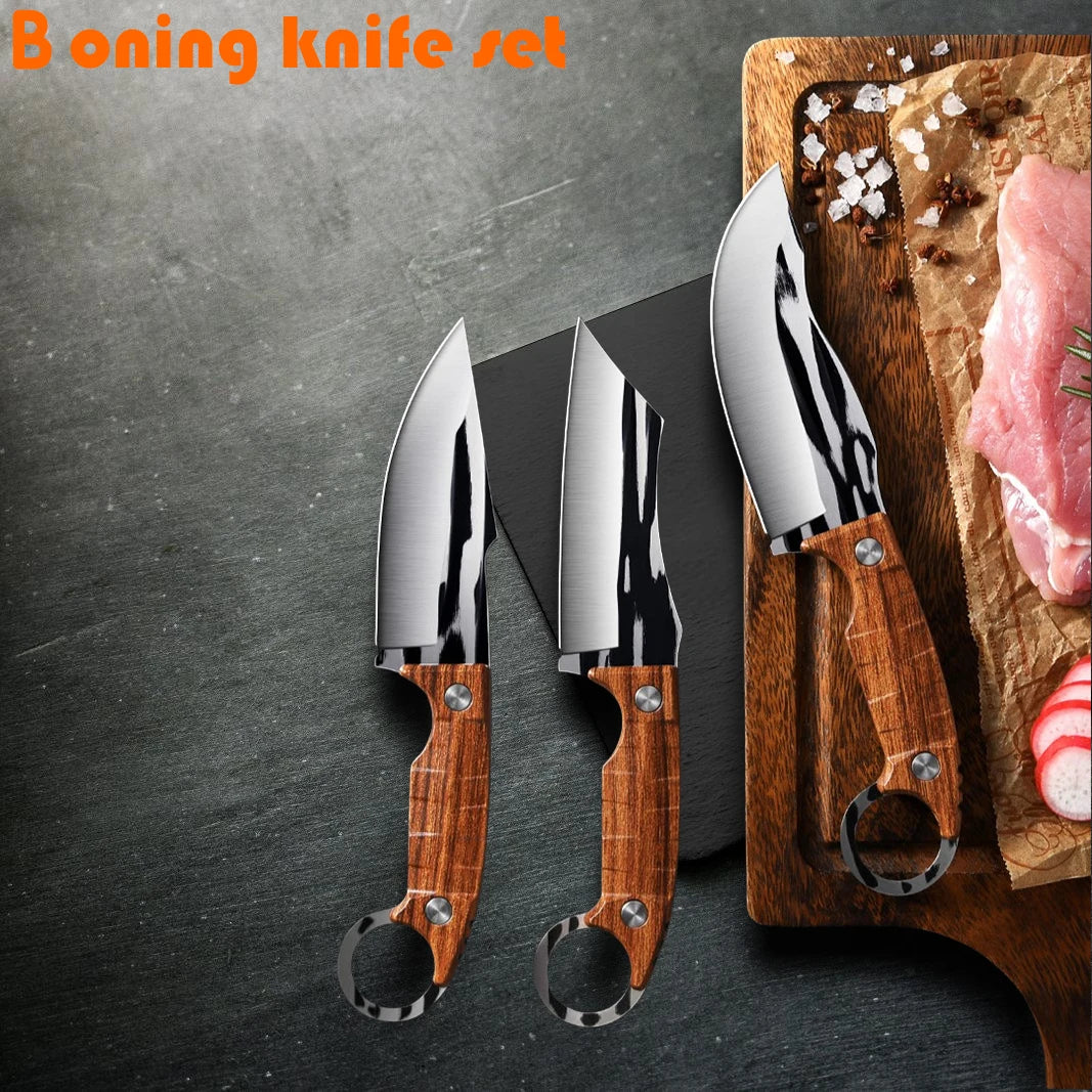 Hand-Forged Carbon Steel Boning & Multipurpose Kitchen Knife Kitchen Boning Knife Axl