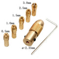 7-Pc Brass Mini Drill Chuck Collet Set – 2.35mm Motor Shaft Drill Chuck Collet Set Axl 7pcs China Mainland