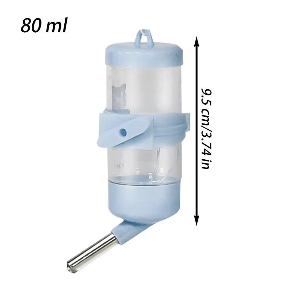 No-Drip Hamster Water Bottle 80ml | Cage Dispenser Small Pets Pet Water Bottle Axl Blue
