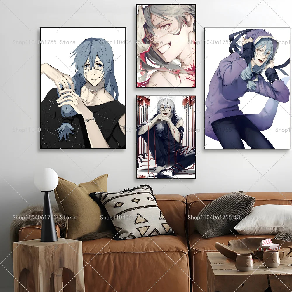 Jujutsu Kaisen Mahito Anime Wall Poster – Self-Adhesive Sticker Anime Wall Poster Axl