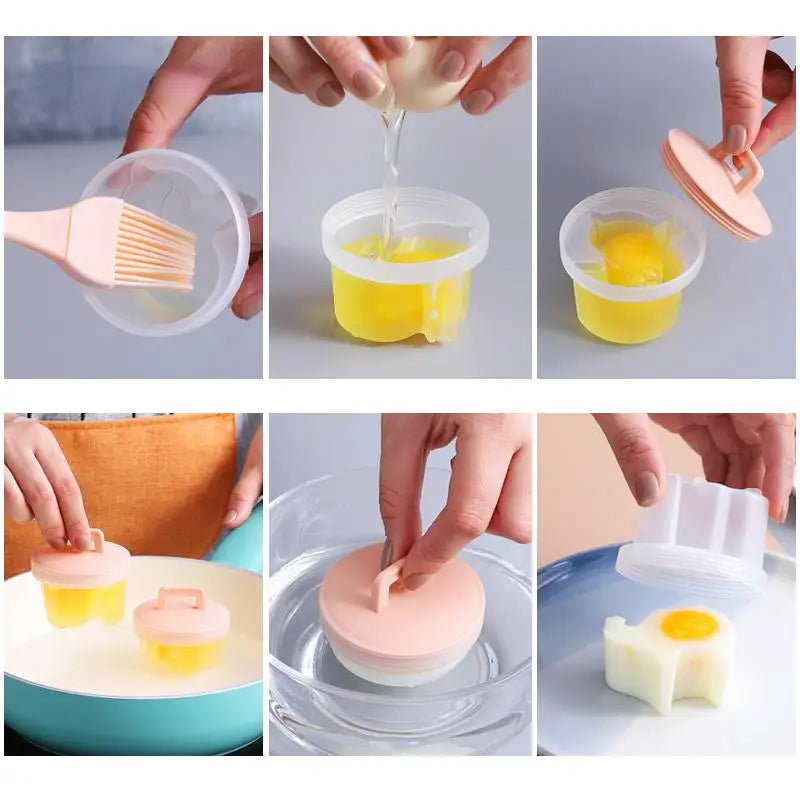 4-Piece Cute Food Mold Set – Kids' Baking & Steaming Moulds Food Mold Set Axl