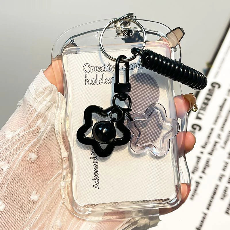 Kpop Photo Card Holder Clear PVC Badge Case & Keychain Photo Card Holder Axl