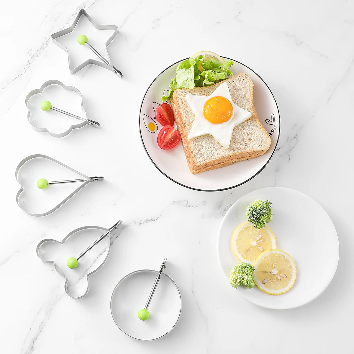 Stainless Steel Egg Ring & Pancake Mold | DIY Breakfast Shaper Egg Ring Mold Axl