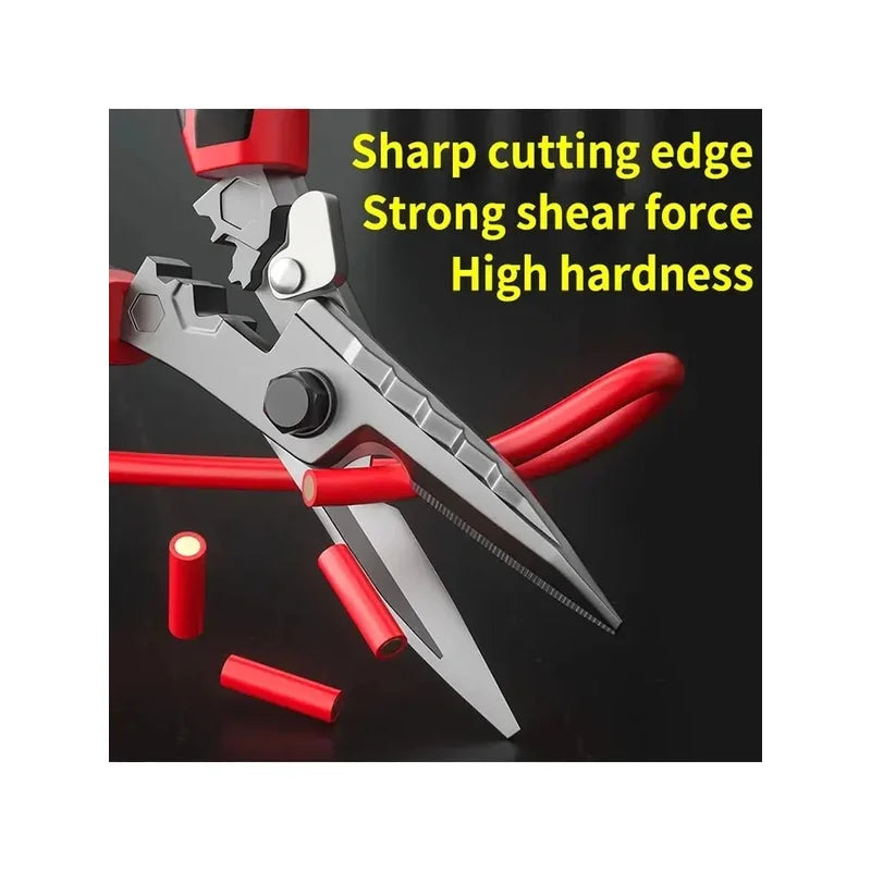 Multifunctional Electrician Scissors – Wire Cutter & Crimper Multifunctional Hand Tool Axl