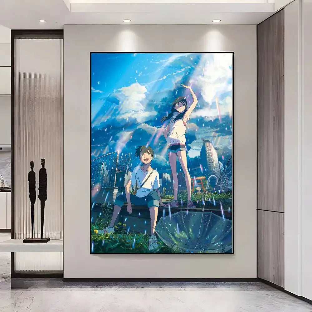 Weathering With You HD Wall Poster – Self-Adhesive Waterproof Wall Art Poster Axl z1 50X70cmNoframe