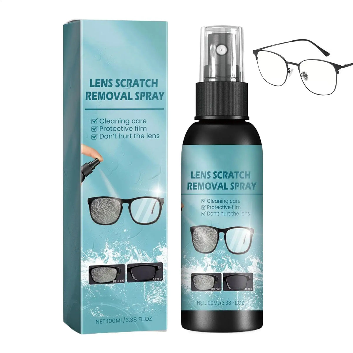 Eyeglass Lens Cleaner Spray – Removes Dust, Fingerprints & Scratches Lens Cleaner Spray Axl