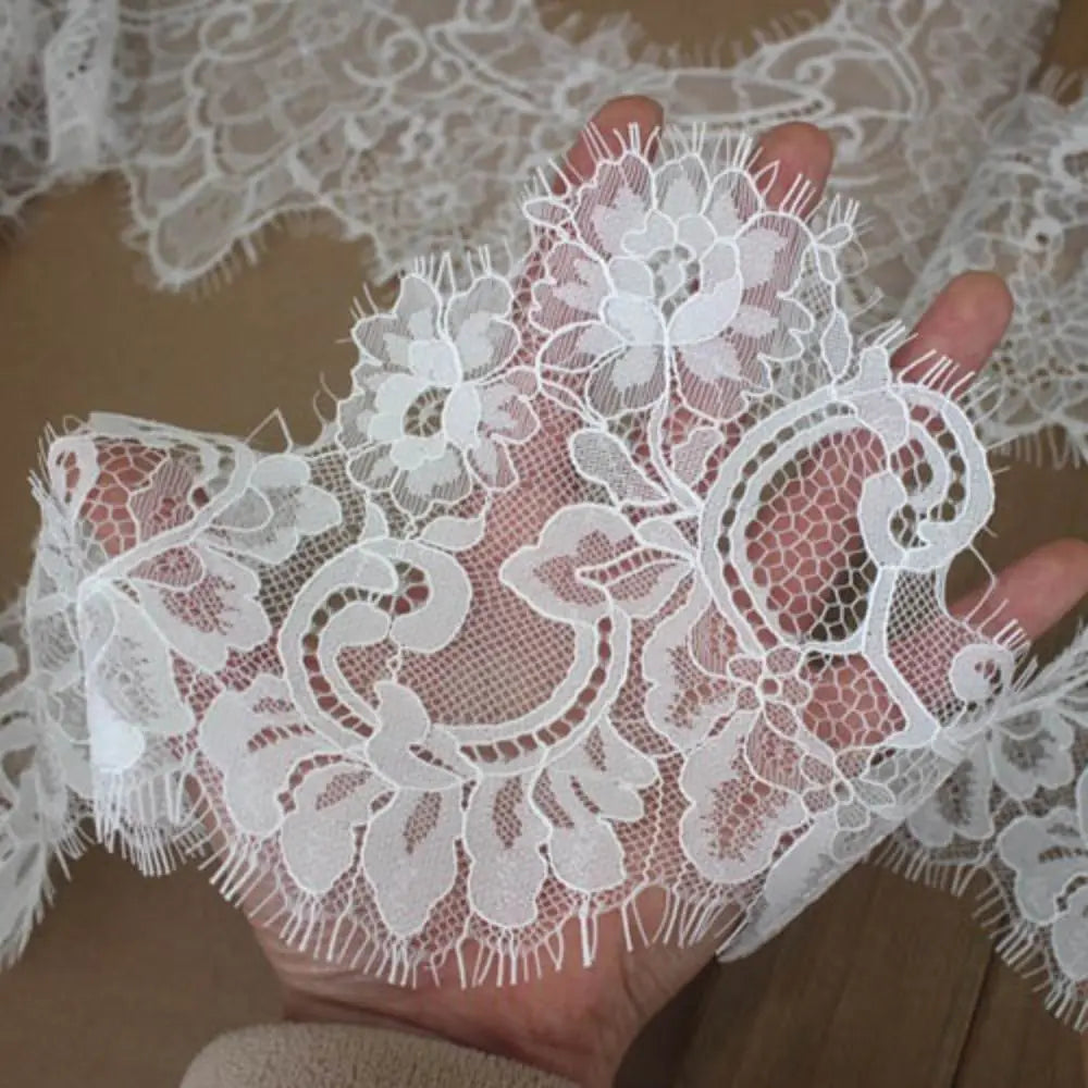 3-Yard Floral Embroidery Lace Trim – DIY Wedding Dress Ribbon Embroidery Lace Trim Axl