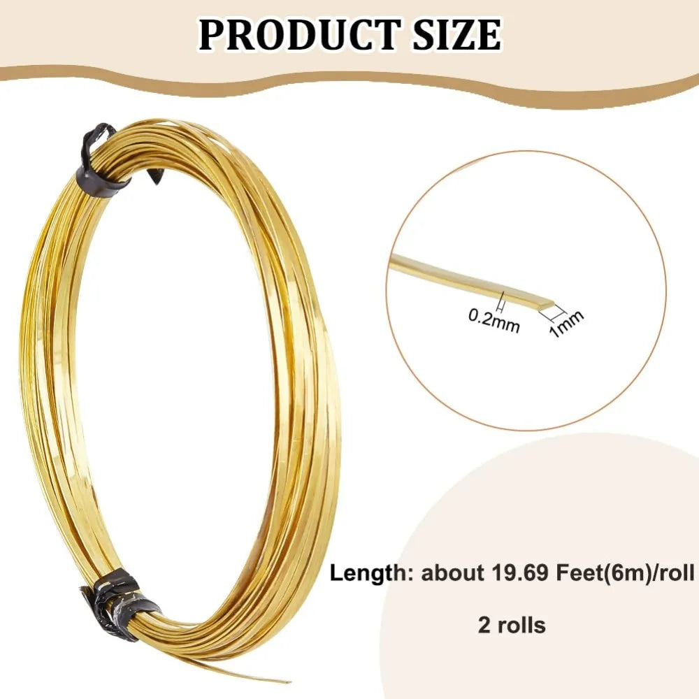 32 Gauge Flat Brass Bezel Wire – 2 Rolls 39 Ft Jewelry Wire Jewelry Craft Wire Axl