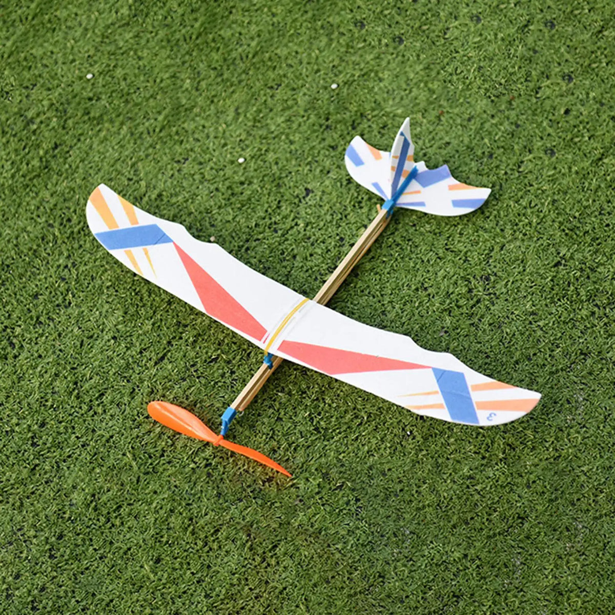 Rubber Band Powered Glider Airplane Toy – Kids Flying Plane Flying Glider Toy Axl