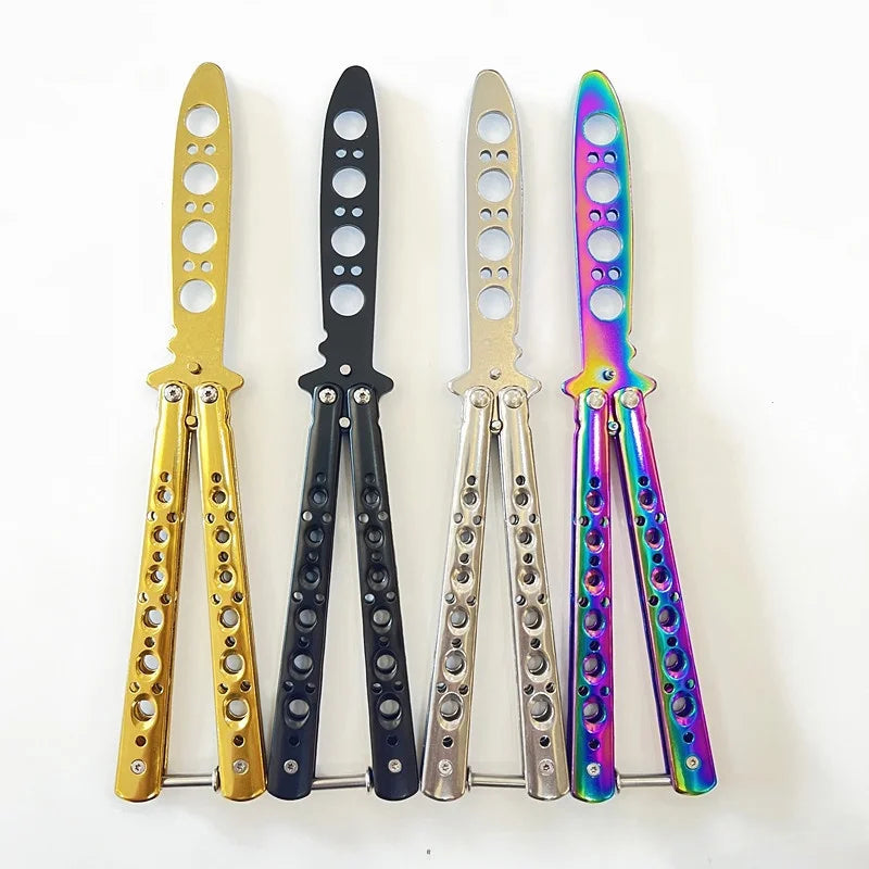 Stainless Steel Butterfly Knife Trainer – Safe Practice Tool Butterfly Knife Trainer Axl