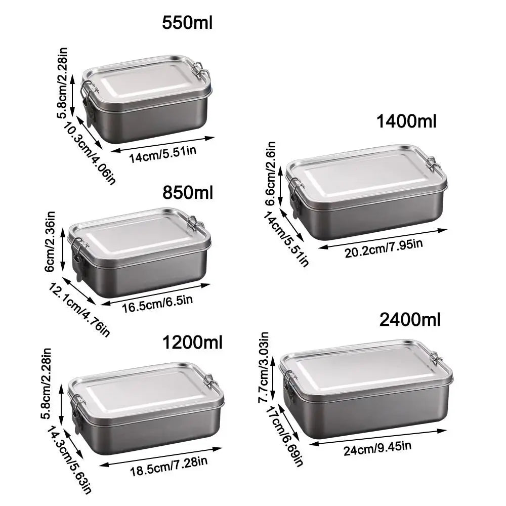 Stainless Steel Bento Box – Leakproof Large Lunch Container Stainless Steel Lunch Box Axl