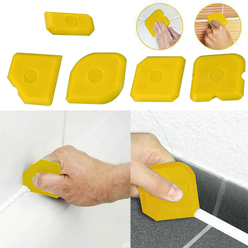 5-Piece Grouting Sealant Scraper Spatula & Trowel Tool Set Grouting Spatula Set Axl