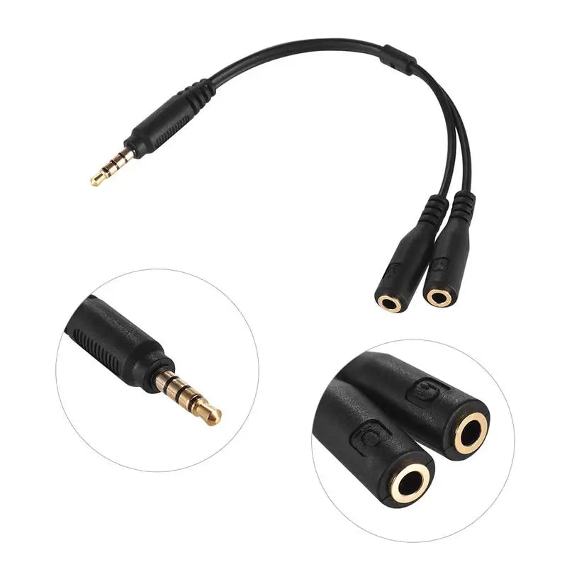 3.5mm Mic Adapter Cable – 3-Pole to 4-Pole TRS Converter Microphone Adapter Cable Axl