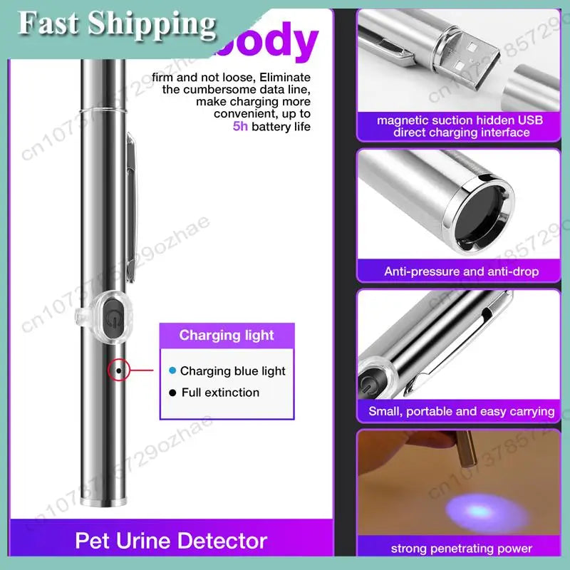 Portable UV Black Light Lamp – Pet Urine & Coat Checker UV Pet Care Lamp Axl