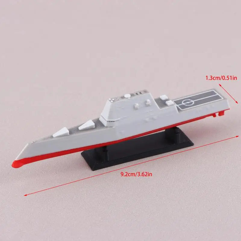 Zumwalt Destroyer Warship Model 1:2000 Scale Full Hull & Waterline Military Ship Model Axl A4