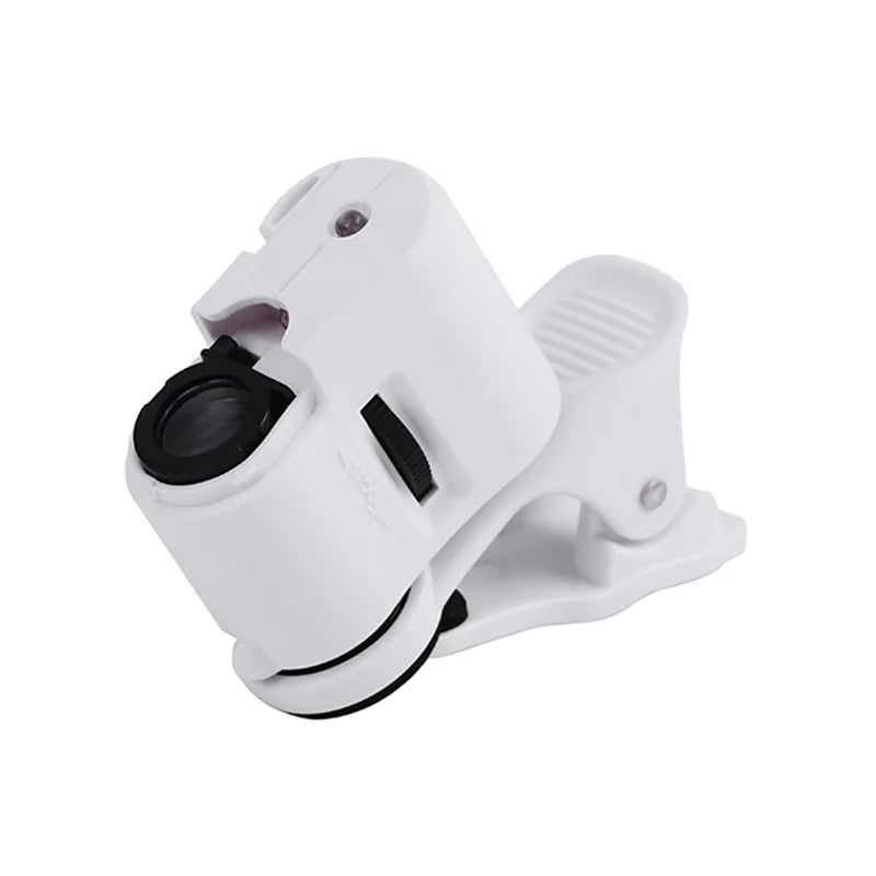 60X Clip-On Phone Magnifier with LED & UV Light | Microscope Clip-On Magnifier Axl