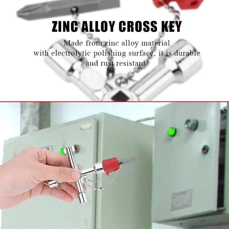 Multi-Function Triangle Key Wrench – Utility Plumbing Spanner Utility Key Wrench Axl