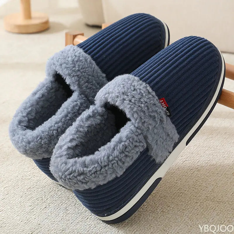 Winter Indoor Plush Slippers – Fluffy Non-Slip Cotton House Shoes Indoor Plush Slippers Axl