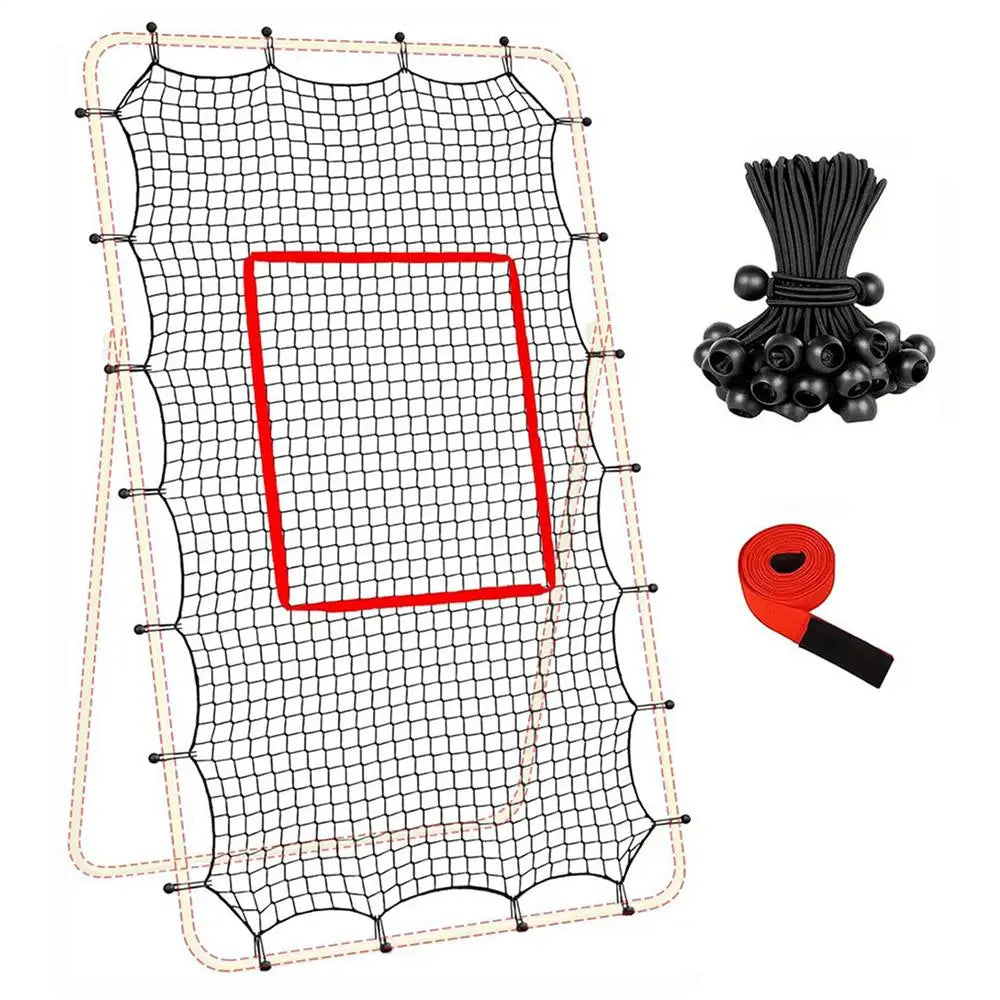 7x4FT Portable Volleyball Rebounder Net with Target Stripe Volleyball Rebounder Net Axl Frames not included