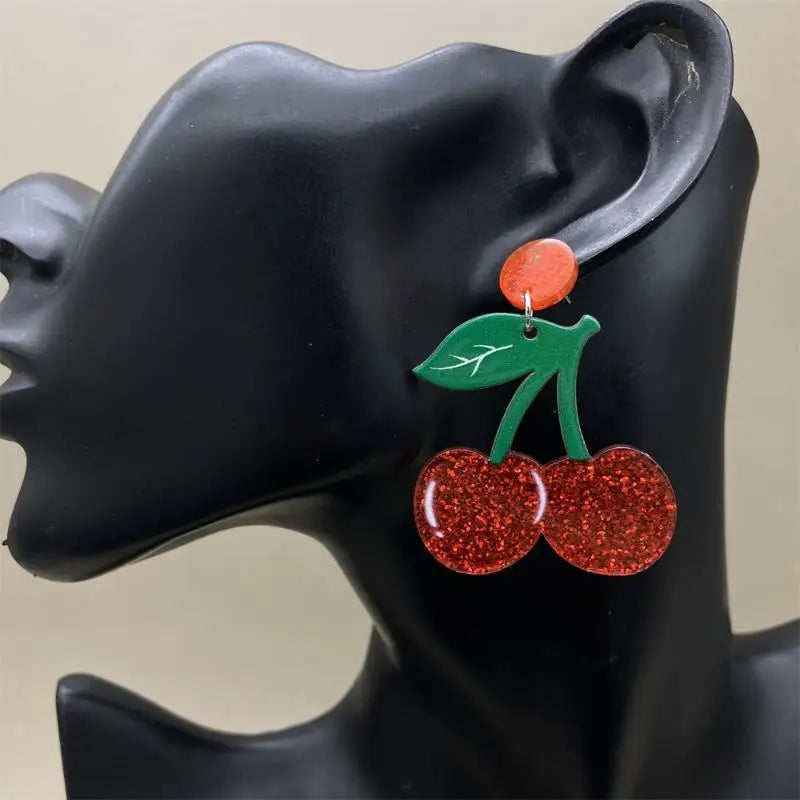 Fruit Drop Earrings – Mango Strawberry Watermelon Acrylic Drop Earrings Axl