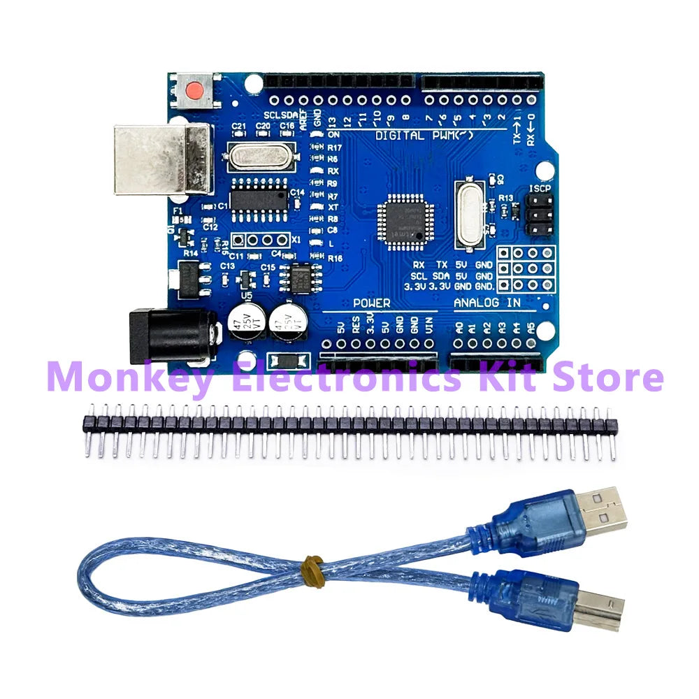 Arduino UNO R3 CH340G MEGA328P 16MHz Development Board + USB Microcontroller Dev Board Axl R3 Del and USB