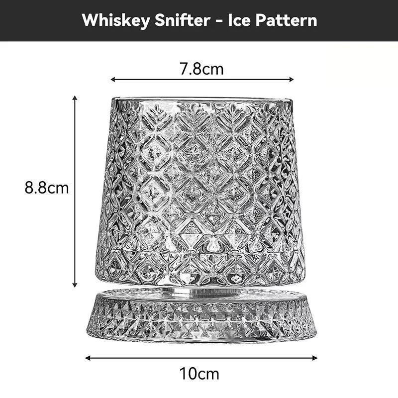 360° Rotating Whisky Glass – Crystal Tumbler Gift for Men Whisky Tumbler Axl D 300ML
