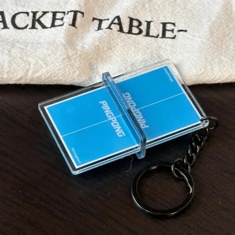 Mini 3D Ping Pong Table Keychain – Acrylic Sports Keyring Gift Sports Novelty Keychain Axl A9